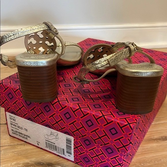 Tory Burch Spark Gold Miller Sandal - Picture 6 of 6